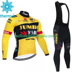 Set Langarmtrikot + Trägerhose Lange Winter Thermal Fleece Jumbo Visma 2023